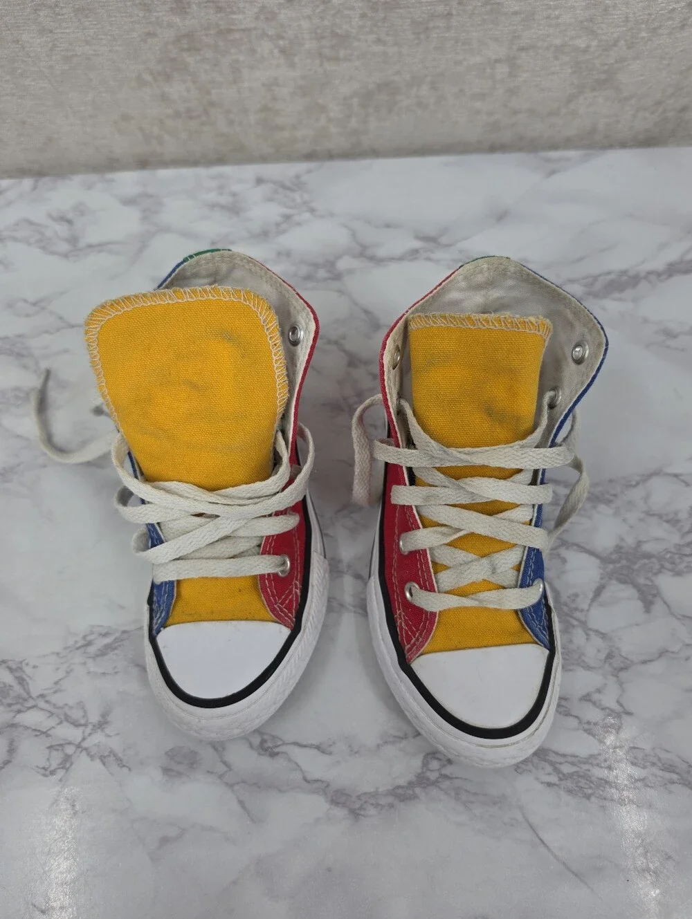 Converse Kids' High Top Sneakers Primary Colors Colorblock Red Blue Yellow Green